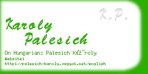 karoly palesich business card